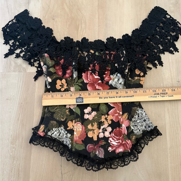 Florencia Fiume VNTG 90's Floral and lace Corset Top - Picture 6 of 12